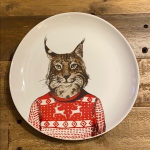 West Elm Dapper Animal Plate Bobcat